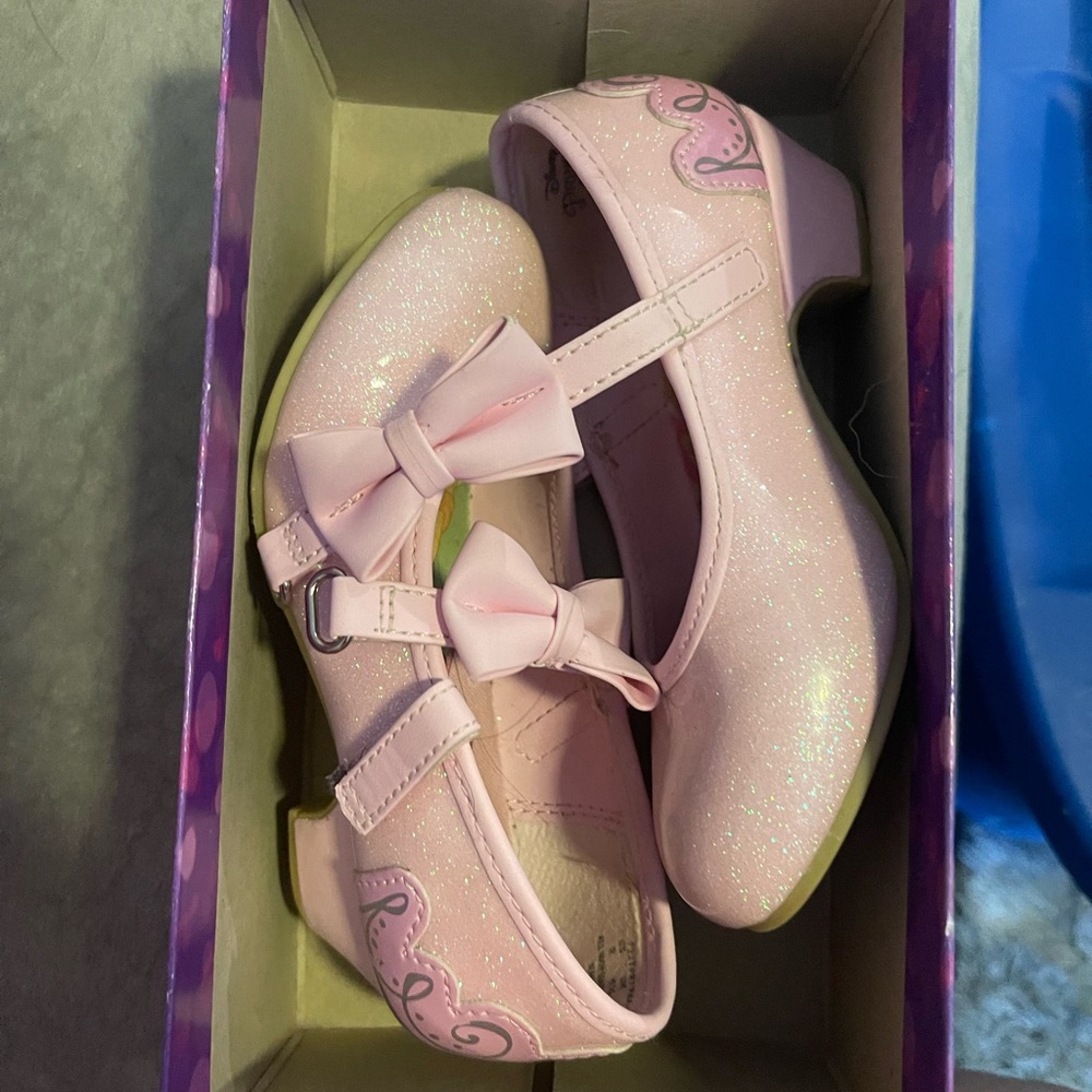 Princess Sparkly Pink Kids Shoes with Bow